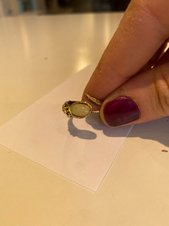 Billede af sølv ring med opal