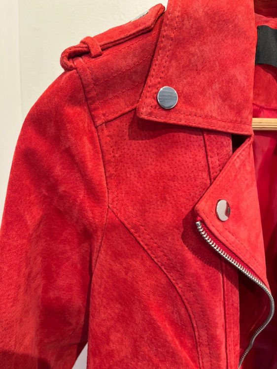 Billede af Red fake leather jacket 