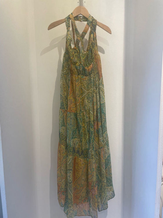 Billede af Zara kjole i spraglet grøn/blå/gule nuancer