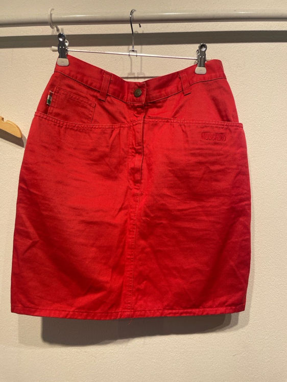 Billede af Moschino red jeans skirt