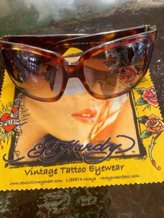 Billede af Vintage nye tattoo of Ed Hardy with Swarowski crystals solbriller