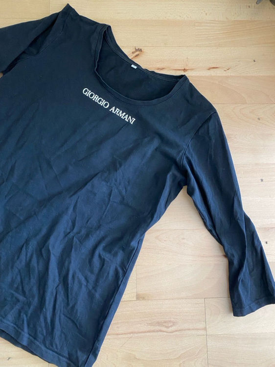 Billede af T-shirt str L sort 3/4 ærmer Giorgio Armani 