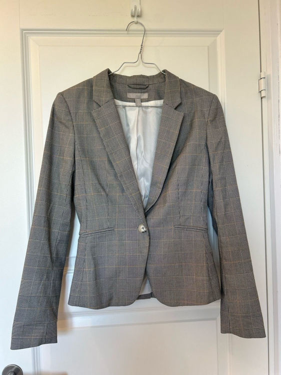 Billede af Ternet H&M blazer str 34