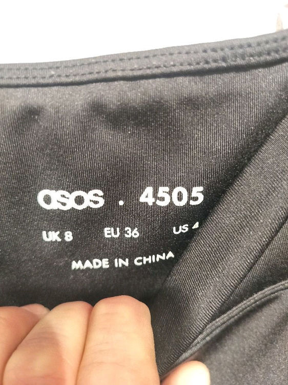 Billede af Asos strechbuks med bart stykke ben 