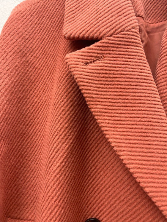 Billede af Basic Apparel frakke - orange fløjl  