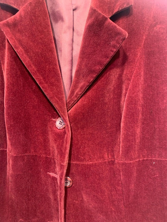 Billede af Velour jacket wine red