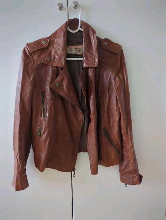 Billede af Brown leather jacket