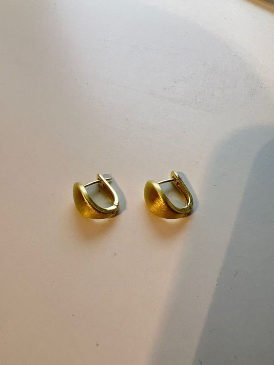 Billede af Golden matte earrings 