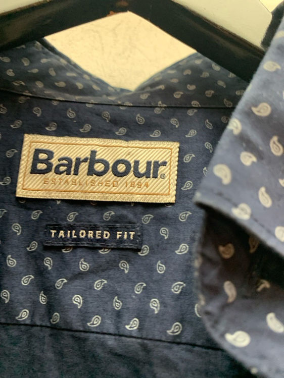 Billede af Barbour blå skjorte