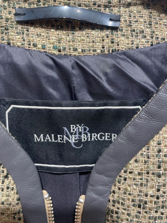 Billede af Malene Birger jakke med læder detaljer 