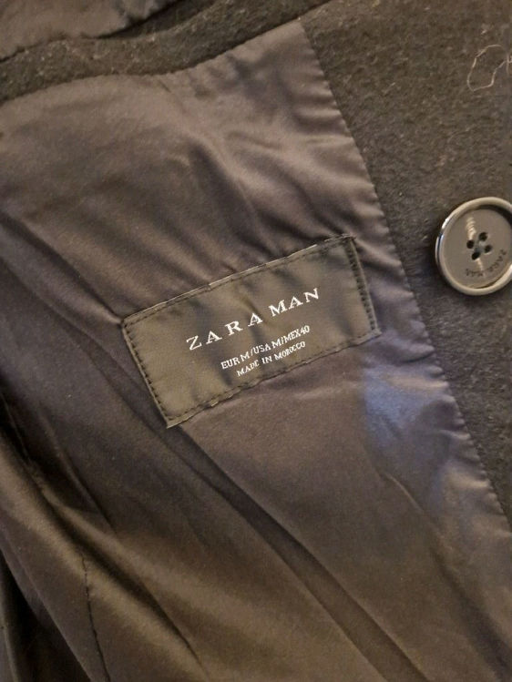 Billede af Mens dark green Zara trench coat