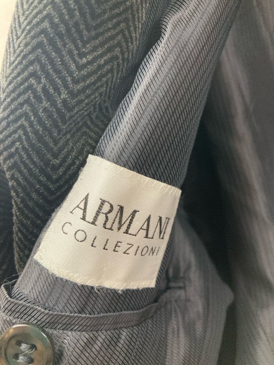 Billede af Armani velour blazer i takket mønster