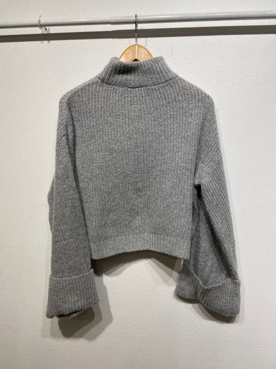 Billede af Topshop grå sweater brede ærmer