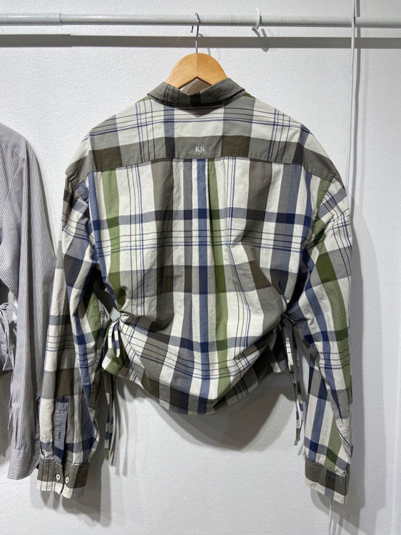 Billede af KH Upcycled skjorte langærmet grøn ternet