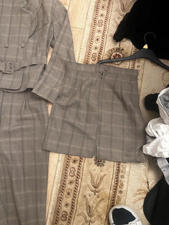 Billede af Sæt 3del brun blazer, bukser med nederdel
