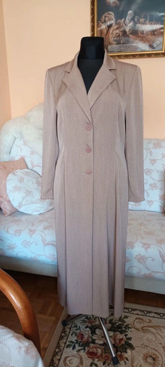 Billede af Sæt 3del beige lang blazer, nederdel og bukser
