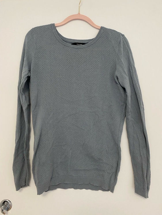 Billede af Vero Moda str M gråblå tynd strik l/s