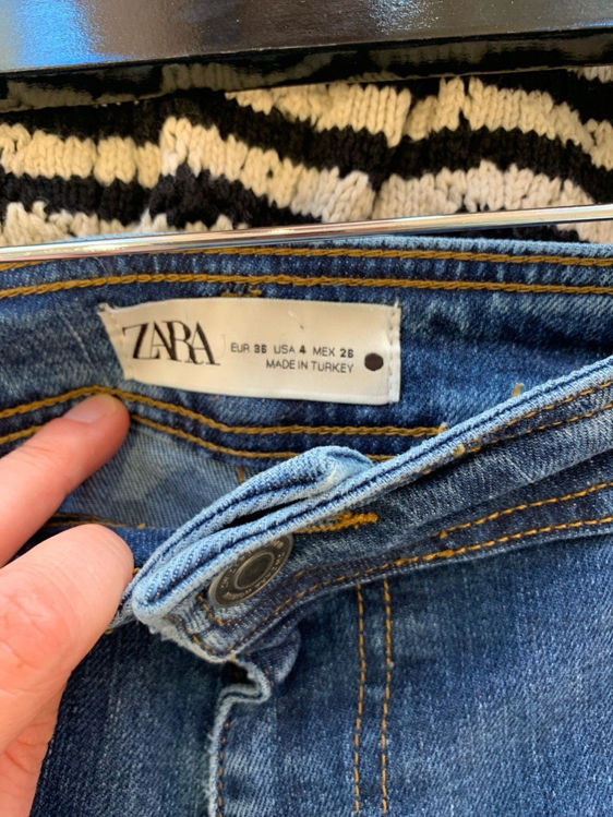 Billede af Zara, crop denim, stl 36