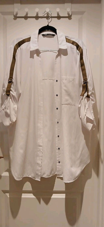 Billede af Zara oversized skjorte med detaljer 