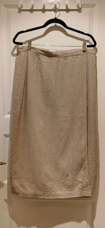 Billede af Hør sæt med nederdel og blazer 